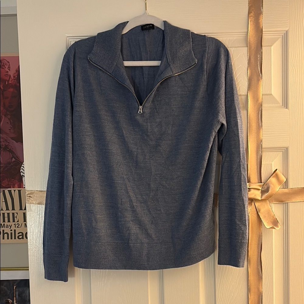 Men's Blue Half-Zip Sweater